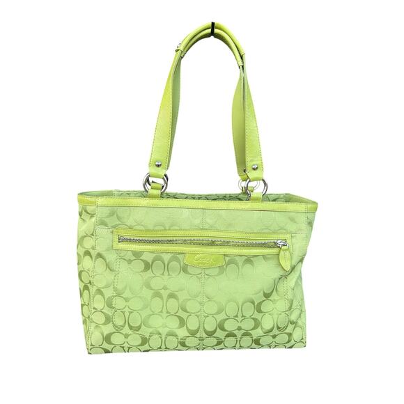 Authentic COACH Lime Green Oversized Bag - Picture 2 of 8